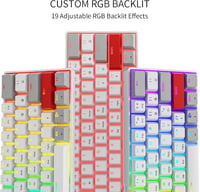 Newmen GM610 Wireless Mechanikus Gamer Billentyűzet 60% RGB LED Barna Kapcsoló 3