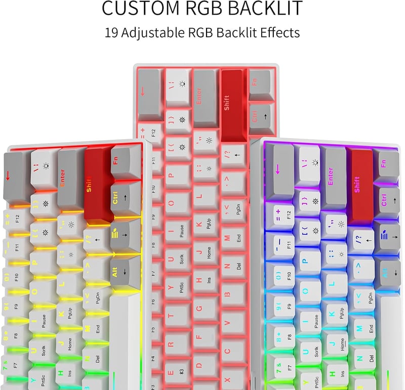 Newmen GM610 Wireless Mechanikus Gamer Billentyűzet 60% RGB LED Barna Kapcsoló