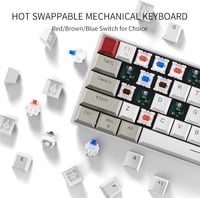 Newmen GM610 Wireless Mechanikus Gamer Billentyűzet 60% RGB LED Barna Kapcsoló 4