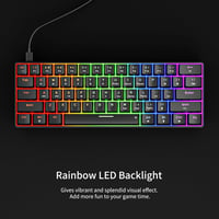 Newmen GM611 Gaming Mechanikus Billentyűzet LED 61 Gomb Piros Switch 3