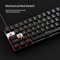 Newmen GM611 Gaming Mechanikus Billentyűzet LED 61 Gomb Piros Switch 2