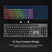 Newmen GM611 Gaming Mechanikus Billentyűzet LED 61 Gomb Piros Switch 4