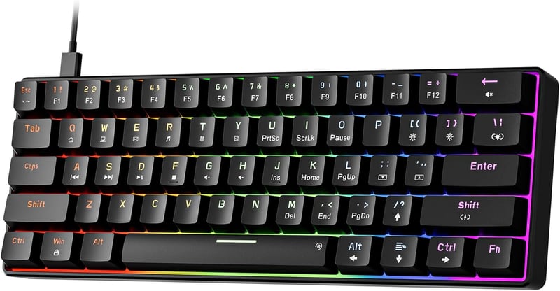 Newmen GM611 Gaming Mechanikus Billentyűzet LED 61 Gomb Piros Switch