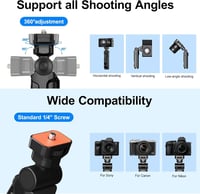 Newmowa mini kamera tripod markolat vezeték nélküli távkioldóval (Sony, Canon, Nikon) 4