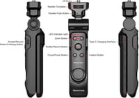 Newmowa mini kamera tripod markolat vezeték nélküli távkioldóval (Sony, Canon, Nikon) 7