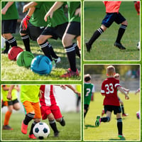 Newofview Detské chrániče holení s futbalovými štulpňami pre chlapcov a dievčatá vo veku 3-7 rokov, čierne, 15x8 cm, futbalová ochranná výstroj 6