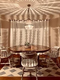 Newrays Retro Loft Vintage Fa Gyöngy Függőlámpa E27 LED Konyha Nappali Szoba 2