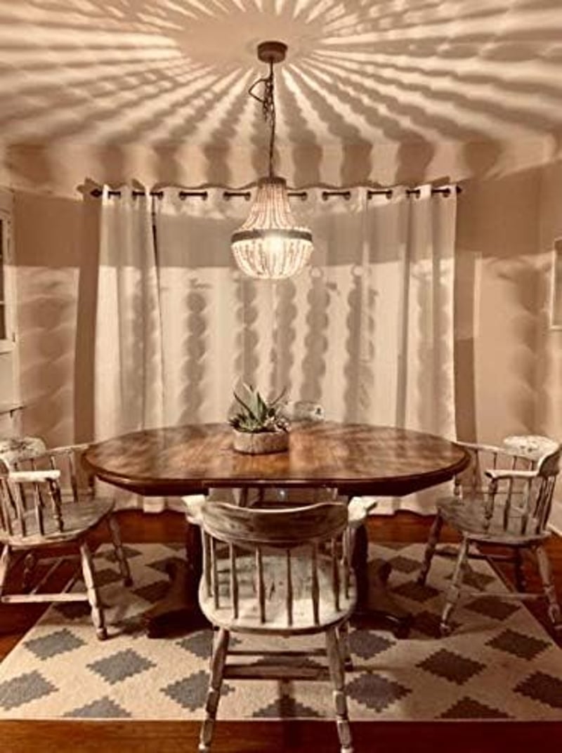Newrays Retro Loft Vintage Fa Gyöngy Függőlámpa E27 LED Konyha Nappali Szoba