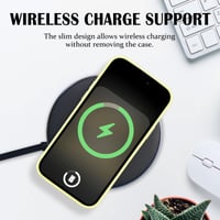 Husă din silicon Newseego pentru iPhone 15 Pro Max, husă de protecție din silicon lichid, rezistentă la zgârieturi, rezistentă la șocuri, husă subțire pentru telefon de 6,7 inchi, galbenă 5