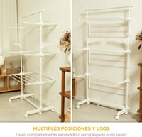 NEWTECK Fold Care V60 függőleges szárító 60m kapacitás kerekekkel és hosszú ruhákhoz 5