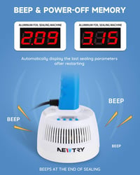 NEWTRY Elektromágneses Indukciós Fóliahegesztő Gép, 20-100mm Állítható Alumínium Fólia Lezáró, 800W Fehér Hegesztőgép 4
