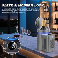 NEWTRY Elektromos Borhűtő - Gyorshűtés 750 ml-es Borosüvegekhez, Pezsgőhöz, Fekete ABS Borítás, Rozsdamentes Acél Belső, Autós Kábellel 4