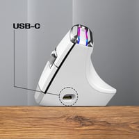 Mouse Ergonomic Wireless NEWWAY A9 - 2.4GHz WiFi, USB-C, RGB, 2400 DPI 2