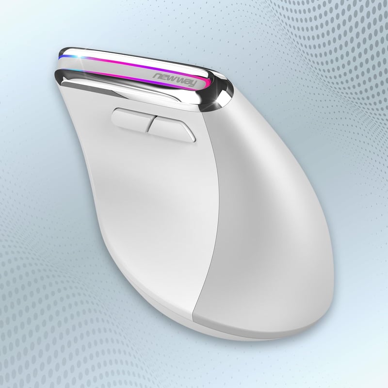 Mouse Ergonomic Wireless NEWWAY A9 - 2.4GHz WiFi, USB-C, RGB, 2400 DPI