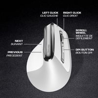 Mouse Ergonomic Wireless NEWWAY A9 - 2.4GHz WiFi, USB-C, RGB, 2400 DPI 4