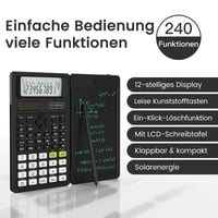 Calculator științific NEWYES 82MS-II cu tabletă de scris și stylus, negru, 240 de funcții 2