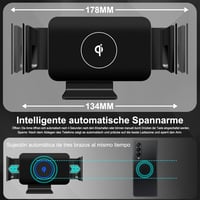 NEWZEROL Wireless autós telefontartó Galaxy Z Fold 6/5/4/3/2 15W Qi gyorstöltés 5