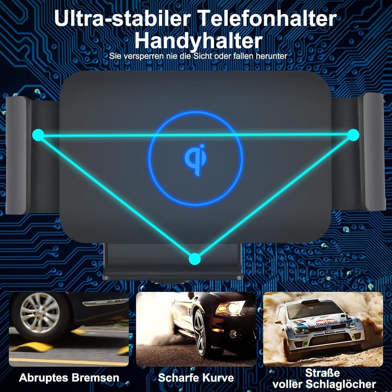 NEWZEROL Wireless autós telefontartó Galaxy Z Fold 6/5/4/3/2 15W Qi gyorstöltés