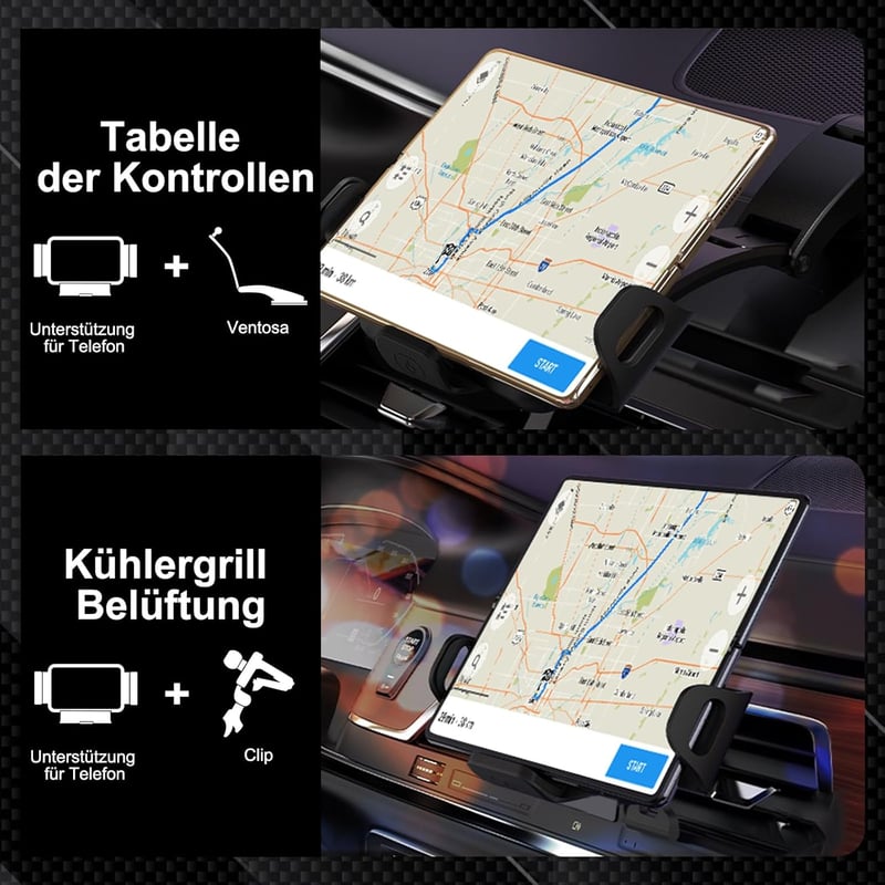 NEWZEROL Wireless autós telefontartó Galaxy Z Fold 6/5/4/3/2 15W Qi gyorstöltés