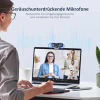 NexiGo HelloCam Pro 1080p 60FPS automatikus fókusz webkamera Windows Hello arcfelismeréssel elektronikus zár fekete mikrofon HD USB 8