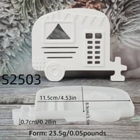 Nexoria 3D sada silikónových foriem – kempingový autobus a more – 3 ks sadrových a kreatívnych foriem na leto (A) 7