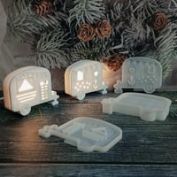 Nexoria 3D sada silikónových foriem – kempingový autobus a more – 3 ks sadrových a kreatívnych foriem na leto (A) 4