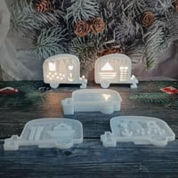 Nexoria 3D sada silikónových foriem – kempingový autobus a more – 3 ks sadrových a kreatívnych foriem na leto (A) 2