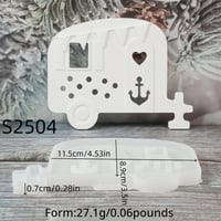 Nexoria 3D sada silikónových foriem – kempingový autobus a more – 3 ks sadrových a kreatívnych foriem na leto (A) 8