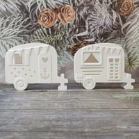 Nexoria 3D sada silikónových foriem – kempingový autobus a more – 3 ks sadrových a kreatívnych foriem na leto (A) 1