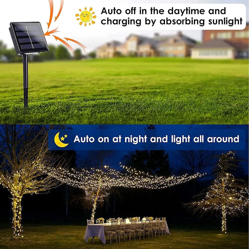 Nexvin 200 LED napelemes tündérfény kültéri dekorációhoz