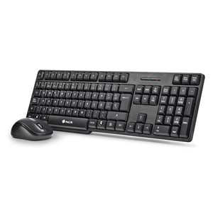 NGS Euphoria Kit bežični set tipkovnice i miša, 2,4 GHz, QWERTY, Plug and Play, kompatibilan s PC/Mac/Linux/Android/TV uređajima, crni