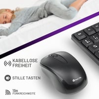 Bezdrôtová súprava klávesnice a myši NGS Euphoria Kit, 2,4 GHz, QWERTY, Plug and Play, kompatibilná s PC/Mac/Linux/Android/TV, čierna 5