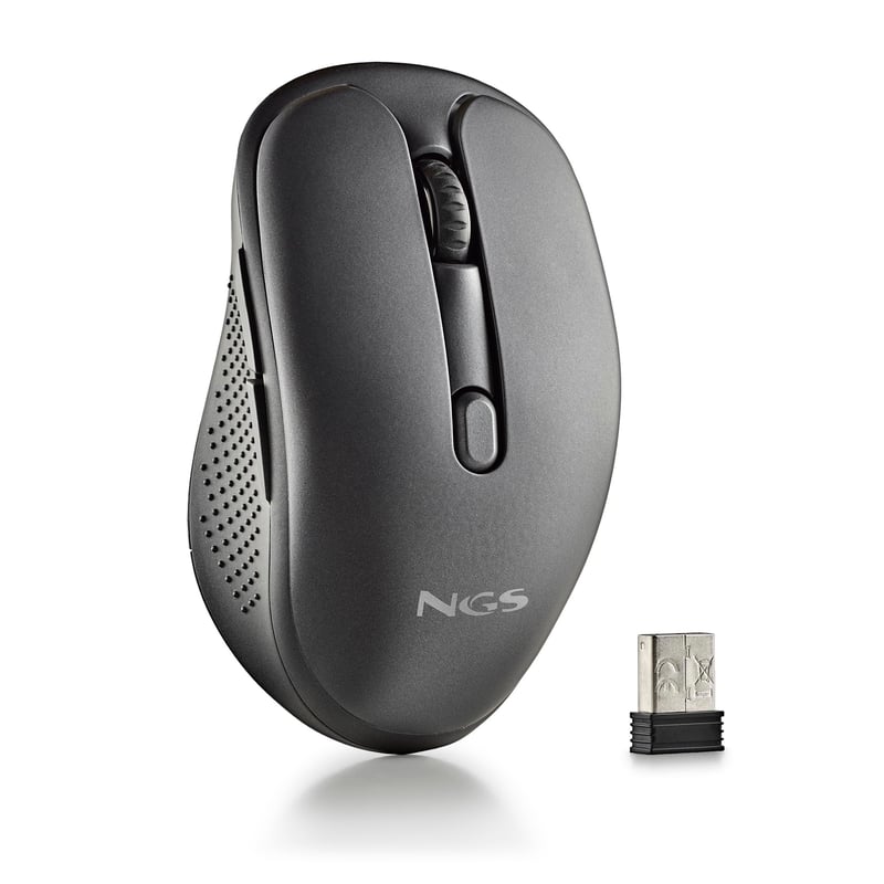 Bezdrôtová nabíjateľná myš NGS EVO RUST BLACK, 2,4 GHz, tiché tlačidlá, 3 úrovne DPI 800/1200/1600, pre pravákov, čierna, PC/Mac/iPad/tablet