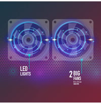 NGS JetStand Stand Răcire Laptop până la 15,6 inch, Înălțime Reglabilă, Ventilator Silențios, Port USB, Lumină LED, Grilaj Metalic 5
