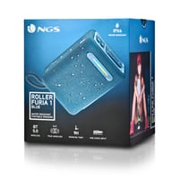 Prenosný Bluetooth reproduktor NGS Roller Furia 1 Blue – RGB osvetlenie, vodotesnosť IPX6, 15 W, TWS, USB port, 9-hodinová výdrž batérie, modrý 5