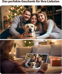 NGTeco 10,1" Digitális Képkeret 64GB WiFi - IPS Érintőkijelző, 5000mAh Akkumulátor, Vezeték Nélküli Töltés, Azonnali Fotó/Videó Átvitel FRAM 8
