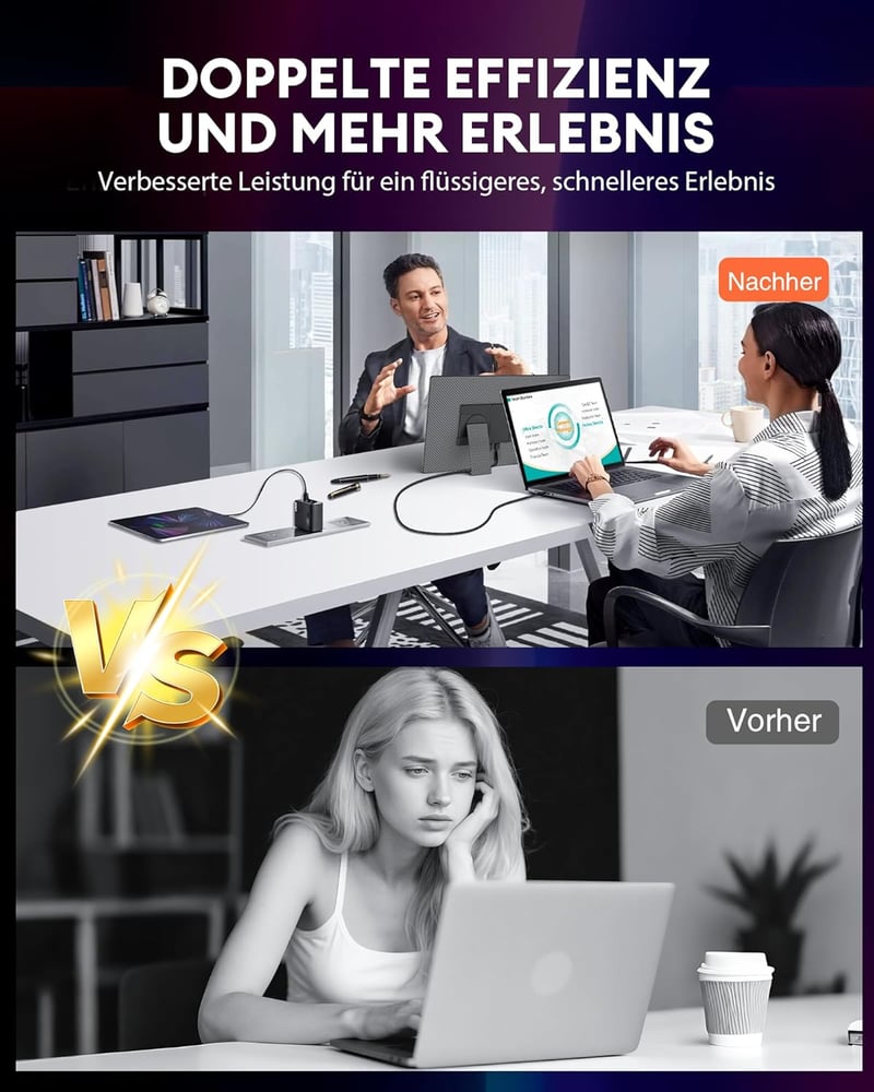 NGTeco 16 hüvelykes hordozható monitor FHD 1200P USB-C HDMI gaming kijelző intelligens tokkal