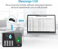NGTeco NG-AS10 Biometrikus Jelenlét-nyilvántartó Rendszer Kisvállalkozásoknak - USB Adatátvitel, 500 Felhasználó, Excel Jelentések, Áramkima 5