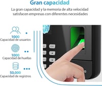 NGTeco NG-AS10 Biometrikus Jelenlét-nyilvántartó Rendszer Kisvállalkozásoknak - USB Adatátvitel, 500 Felhasználó, Excel Jelentések, Áramkima 2