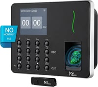 NGTeco W3 Ujjlenyomat-olvasós Beléptető Rendszer - 100 Felhasználó, Jelszavas Védelem, Automatikus Munkaidő Számítás, Ingyenes Applikáció, A 1
