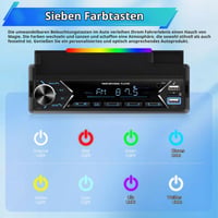 NHOPEEW 1 DIN autorádio s Bluetooth – MP3 prehrávač s držiakom na telefón, duálne USB, TF karta, FM rádio, AUX, ovládanie na volante, bezdrôtový mikrofón 7