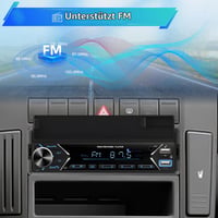 NHOPEEW 1 DIN autorádio s Bluetooth – MP3 prehrávač s držiakom na telefón, duálne USB, TF karta, FM rádio, AUX, ovládanie na volante, bezdrôtový mikrofón 3