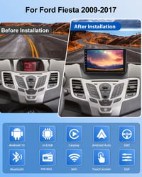 NHOPEEW 9" Android Autórádió Ford Fiesta 2009-2017 CarPlay GPS Navigáció 2