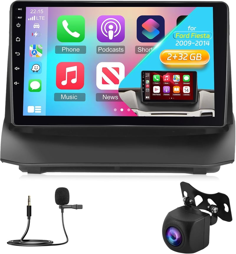 NHOPEEW 9" Android Autórádió Ford Fiesta 2009-2017 CarPlay GPS Navigáció