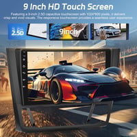 Radio auto Android NHOPEEW de 9 inchi pentru BMW 1 E81 E82 E87 E88 2008-2012, 2GB RAM, 64GB stocare, CarPlay și Android Auto wireless, cameră marșarier AHD 3