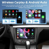 Radio auto Android NHOPEEW de 9 inchi pentru BMW 1 E81 E82 E87 E88 2008-2012, 2GB RAM, 64GB stocare, CarPlay și Android Auto wireless, cameră marșarier AHD 4