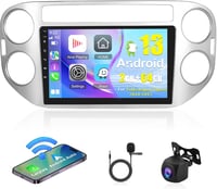 NHOPEEW Android Autórádió Volkswagen Tiguan 2010-2015 - 9 Hüvelykes Érintőképernyő CarPlay WiFi GPS Tolatókamera 2+64GB 1