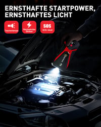 NHOWIN 4000A Štartovací zdroj do auta 12V pre osobné vozidlá – Jump Starter, štartovacia powerbanka 7