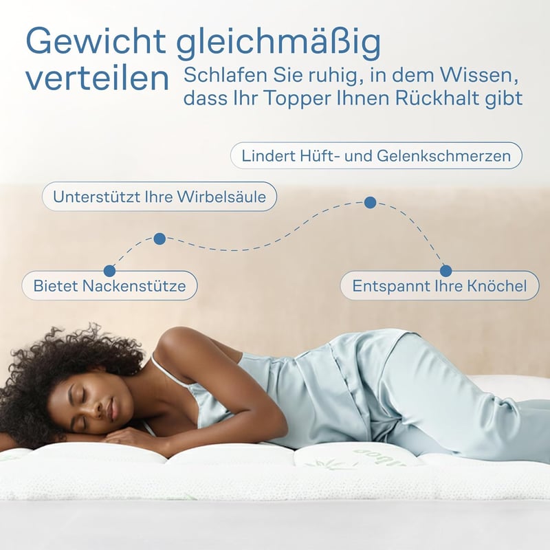 Niagara Sleep Solution Bambusz Matracvédő 140x200 cm Hűsítő Puha Légáteresztő - 140x200, Green