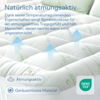 Husă de saltea din vâscoză de bambus Niagara Sleep Solution – Protecție de saltea ultra moale, respirabilă și răcoritoare – 140 x 190 cm, buzunar adânc 3